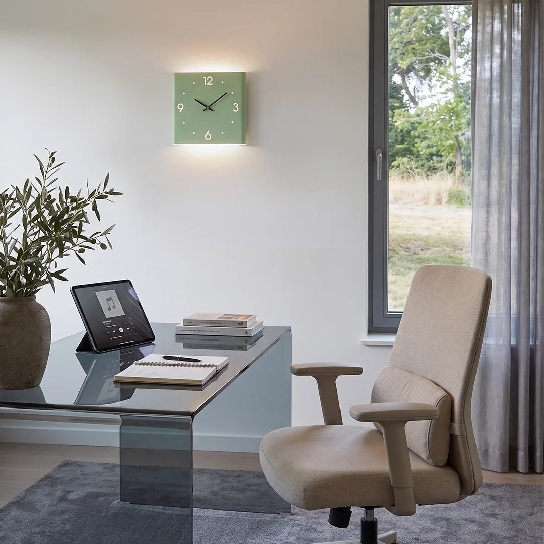 Backlit Wall Clock Lamp, Motion Sensor LED Night Light