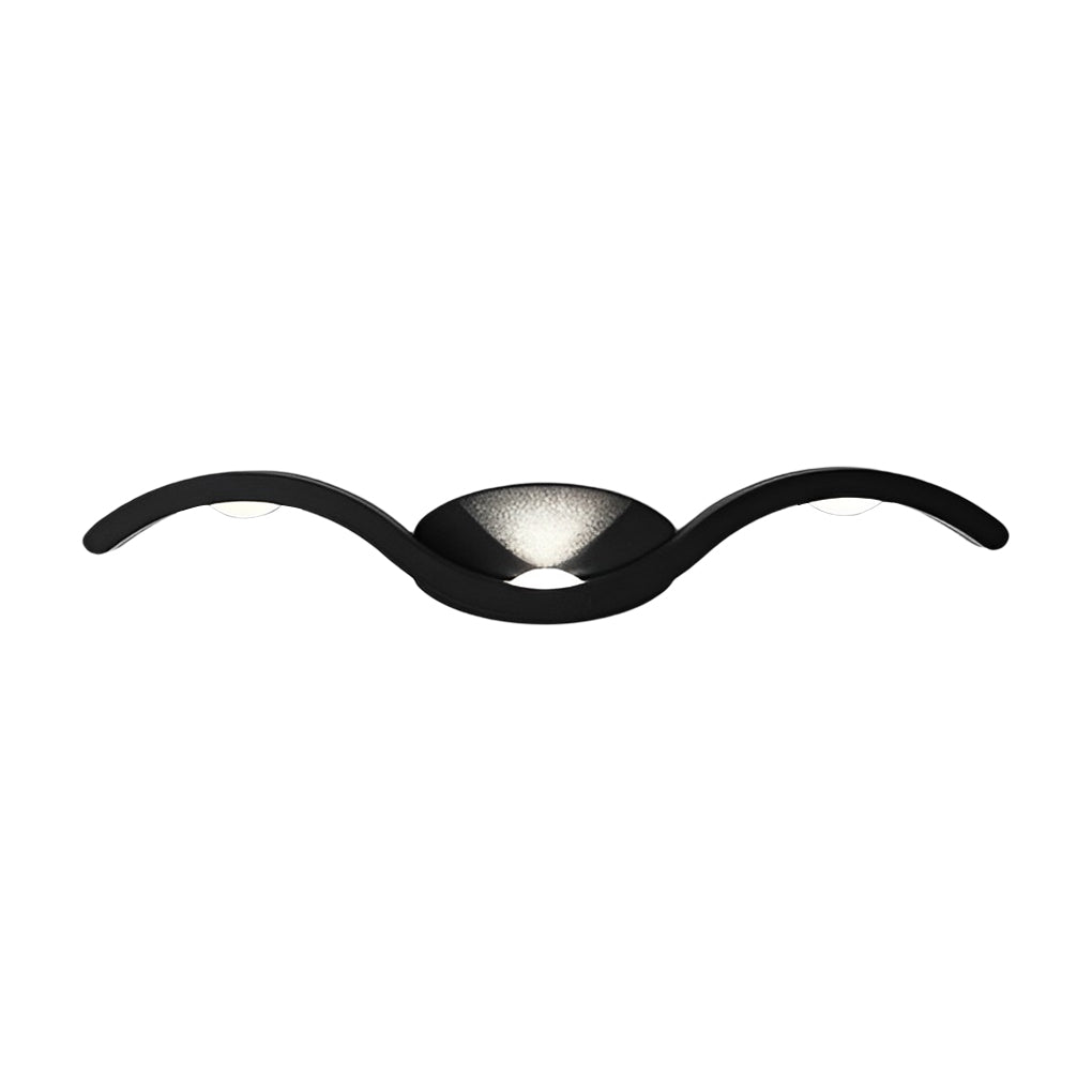Wing Shaped Outdoor Wall Light, 3-Head Up Down LED Sconce