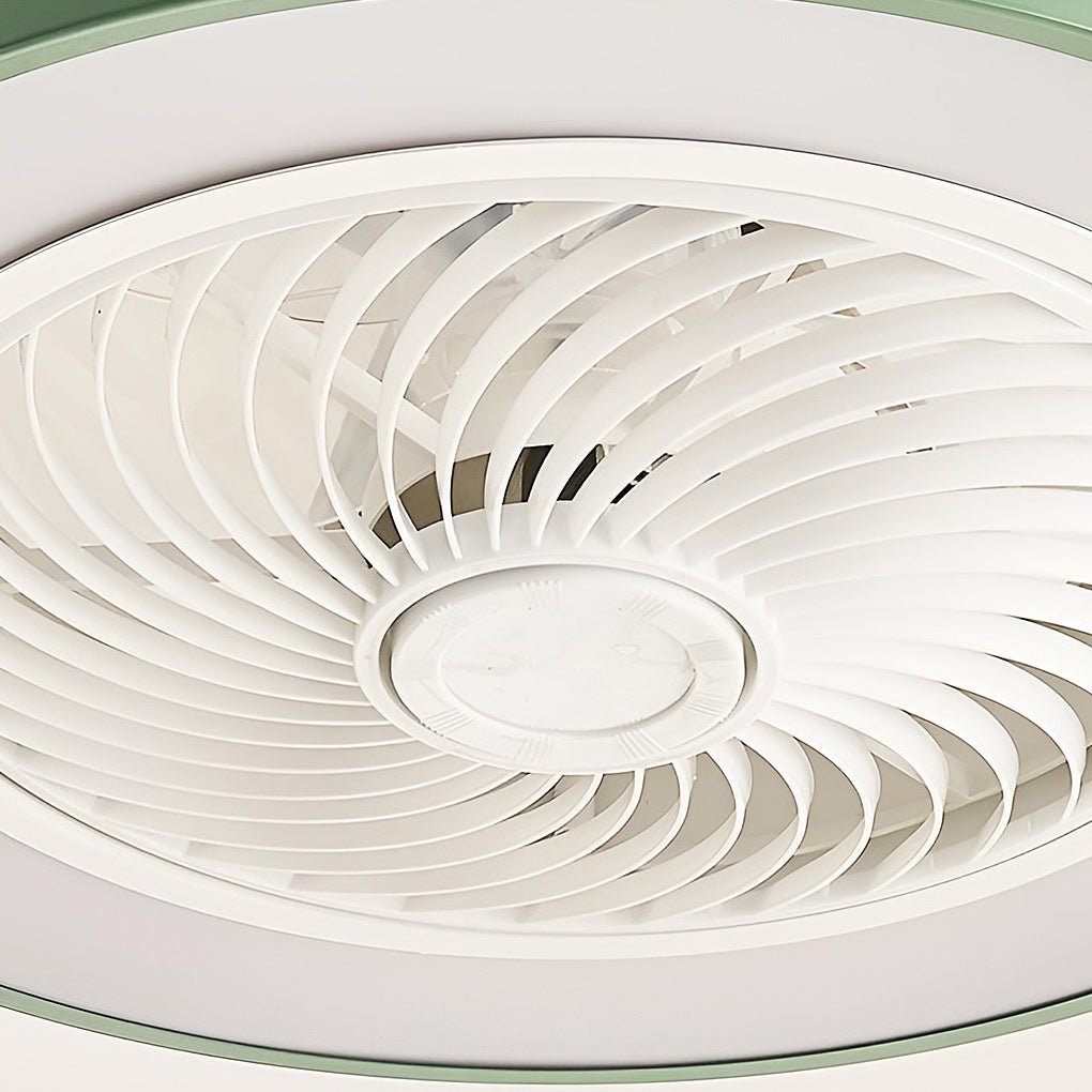 Bauhaus Ceiling Fan with Light, Colorful Flush Mount Fan