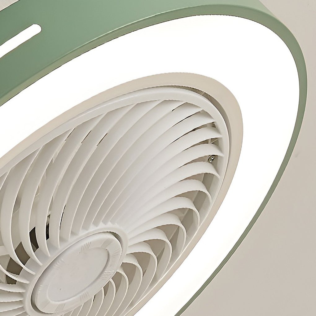 Bauhaus Ceiling Fan with Light, Colorful Flush Mount Fan
