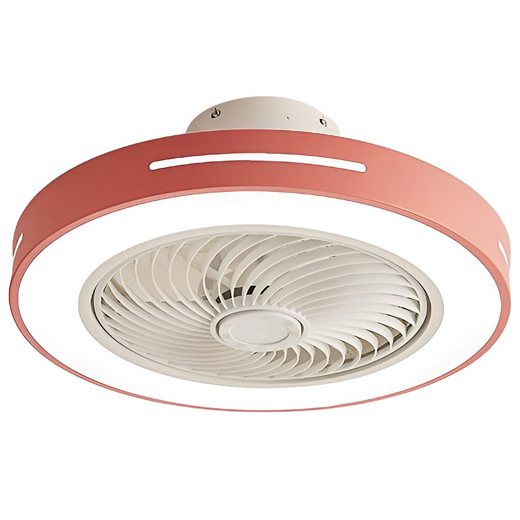 Bauhaus Ceiling Fan with Light, Colorful Flush Mount Fan