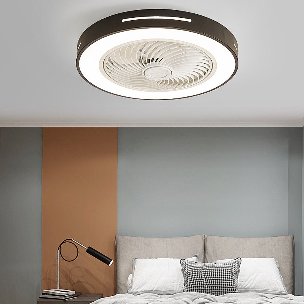 Bauhaus Ceiling Fan with Light, Colorful Flush Mount Fan