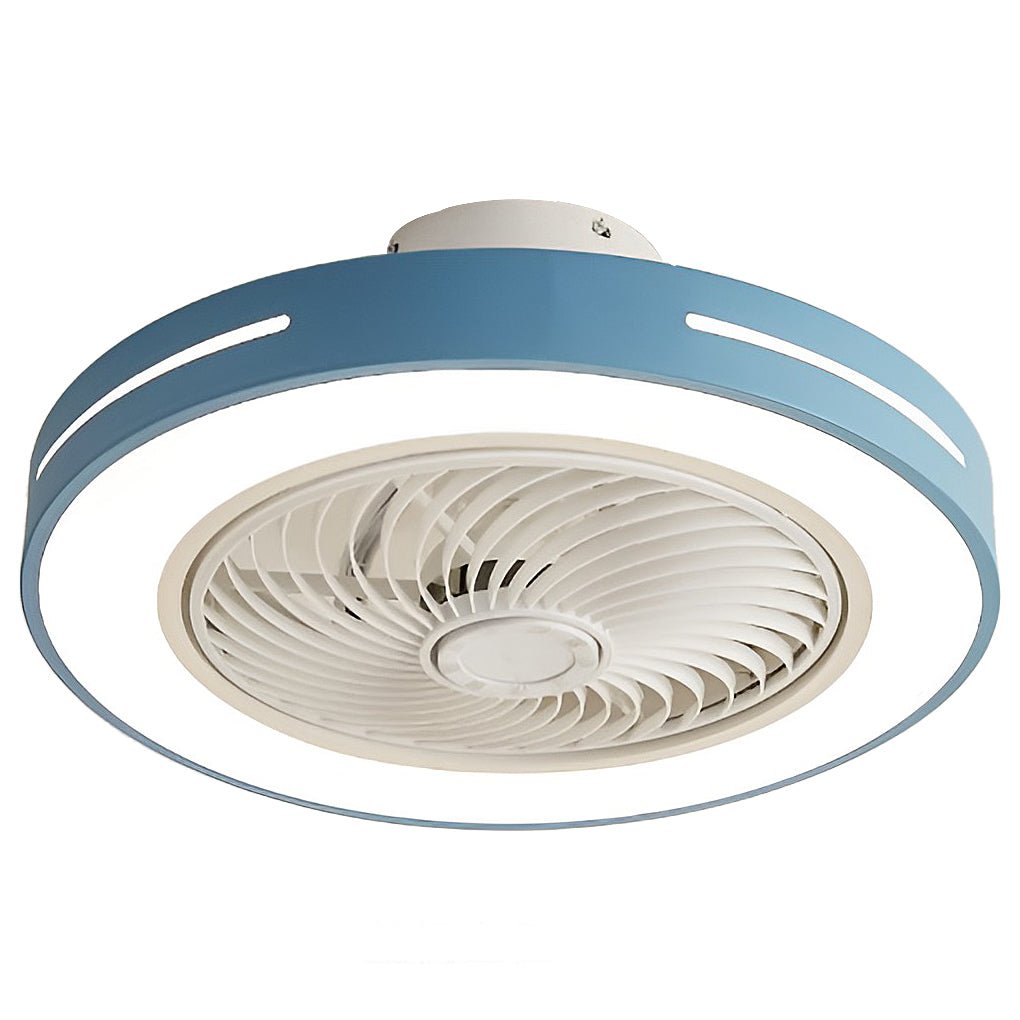 Bauhaus Ceiling Fan with Light, Colorful Flush Mount Fan